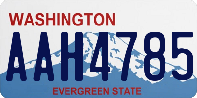 WA license plate AAH4785