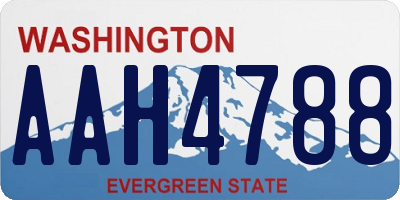 WA license plate AAH4788