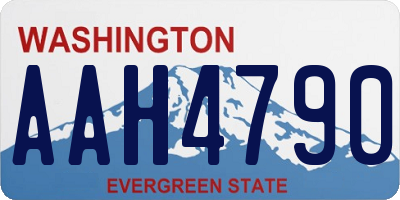 WA license plate AAH4790
