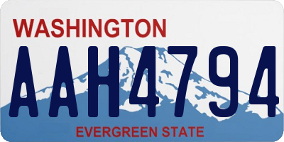 WA license plate AAH4794