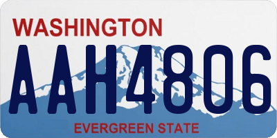 WA license plate AAH4806