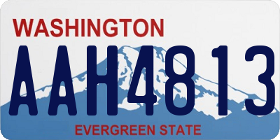 WA license plate AAH4813