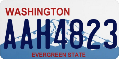 WA license plate AAH4823