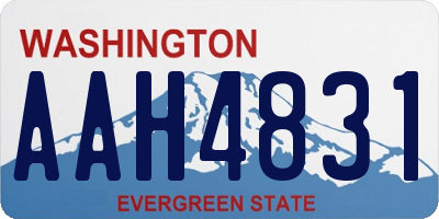 WA license plate AAH4831