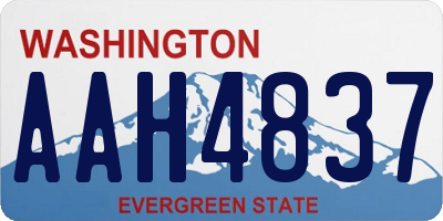 WA license plate AAH4837