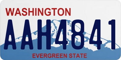WA license plate AAH4841