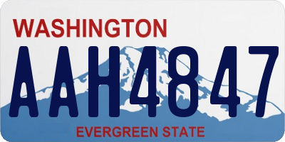WA license plate AAH4847