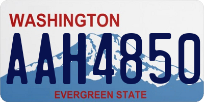 WA license plate AAH4850