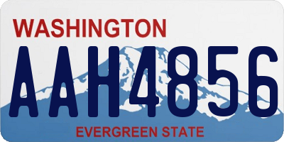 WA license plate AAH4856