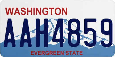 WA license plate AAH4859