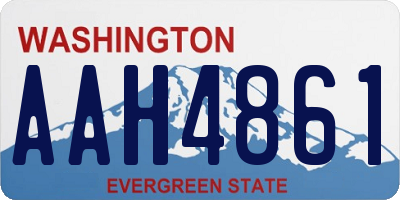 WA license plate AAH4861