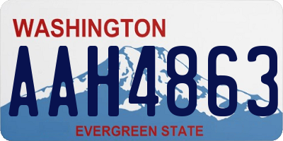 WA license plate AAH4863