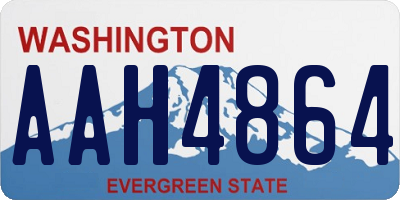 WA license plate AAH4864