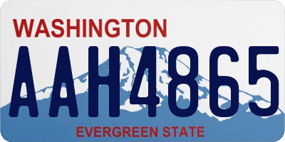 WA license plate AAH4865