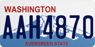 WA license plate AAH4870