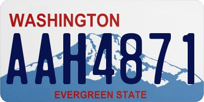 WA license plate AAH4871