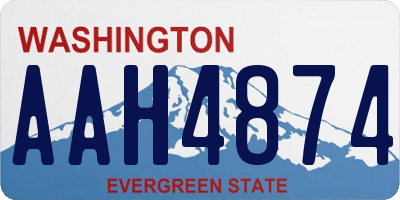 WA license plate AAH4874