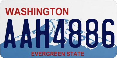 WA license plate AAH4886
