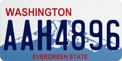 WA license plate AAH4896
