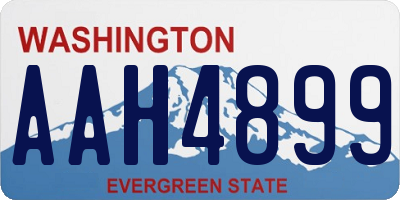 WA license plate AAH4899