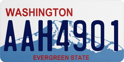 WA license plate AAH4901