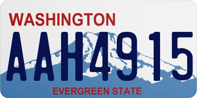 WA license plate AAH4915