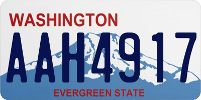 WA license plate AAH4917