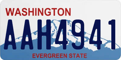 WA license plate AAH4941