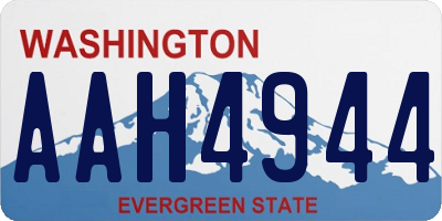 WA license plate AAH4944