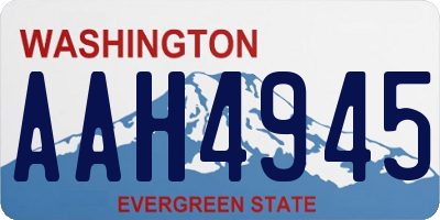 WA license plate AAH4945