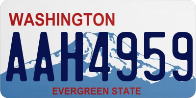 WA license plate AAH4959