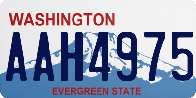 WA license plate AAH4975