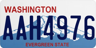 WA license plate AAH4976