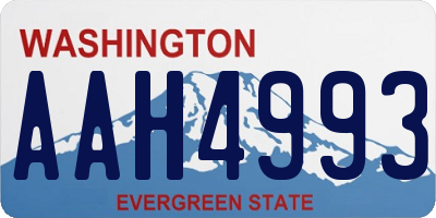 WA license plate AAH4993