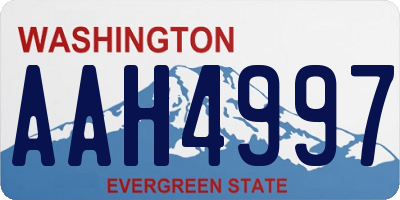 WA license plate AAH4997