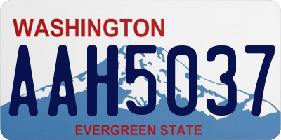 WA license plate AAH5037