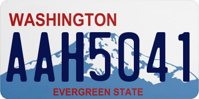 WA license plate AAH5041