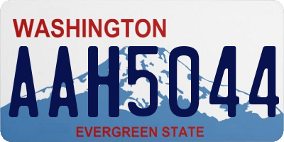 WA license plate AAH5044