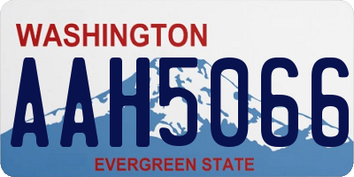WA license plate AAH5066