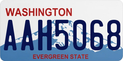 WA license plate AAH5068