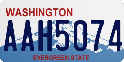 WA license plate AAH5074