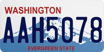 WA license plate AAH5078