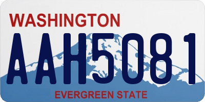 WA license plate AAH5081