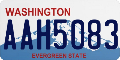 WA license plate AAH5083