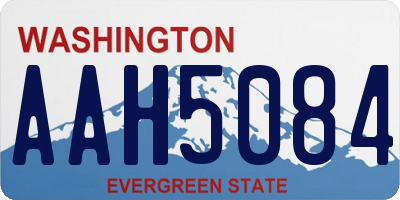 WA license plate AAH5084