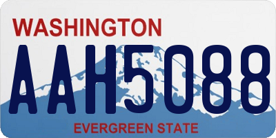 WA license plate AAH5088
