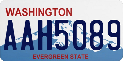 WA license plate AAH5089