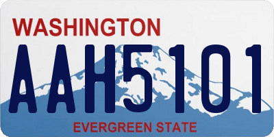 WA license plate AAH5101