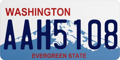 WA license plate AAH5108