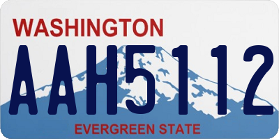 WA license plate AAH5112